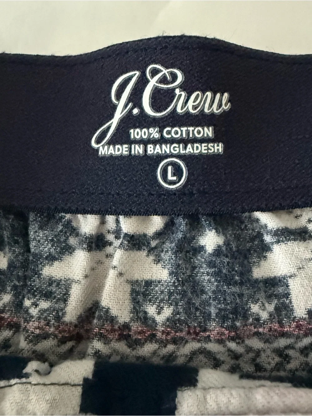 J.Crew Mens Fair Isle Dog Print Flannel Boxers Lounge Shorts Holiday Size L NWOT